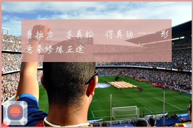 弃拙力・求真松・得真劲 —— 形意拳修炼正途