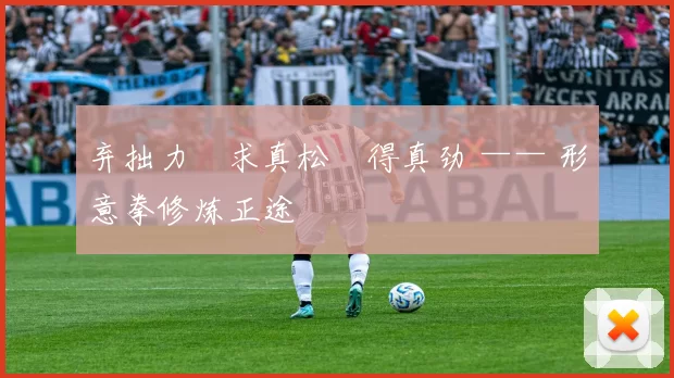 弃拙力・求真松・得真劲 —— 形意拳修炼正途