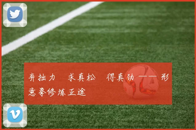 弃拙力・求真松・得真劲 —— 形意拳修炼正途