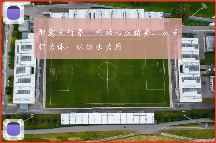 形意五行拳・内功心法精要:以五行为体,以劲法为用