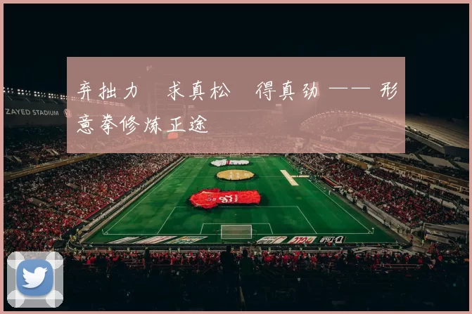 弃拙力・求真松・得真劲 —— 形意拳修炼正途