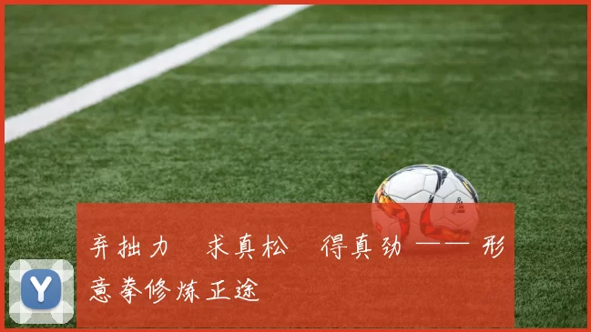 弃拙力・求真松・得真劲 —— 形意拳修炼正途