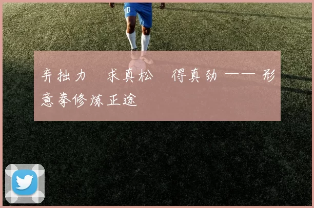 弃拙力・求真松・得真劲 —— 形意拳修炼正途