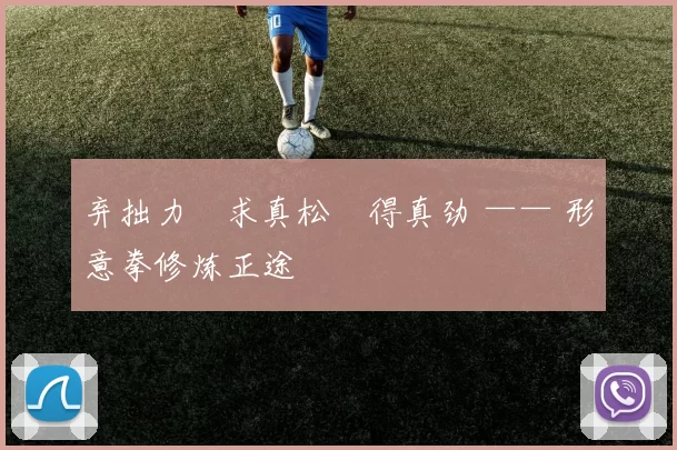 弃拙力・求真松・得真劲 —— 形意拳修炼正途