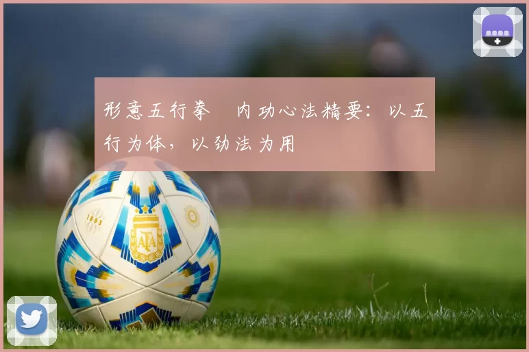 形意五行拳・内功心法精要:以五行为体,以劲法为用