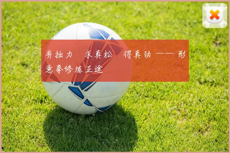 弃拙力・求真松・得真劲 —— 形意拳修炼正途