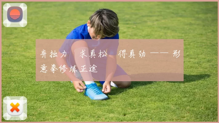 弃拙力・求真松・得真劲 —— 形意拳修炼正途