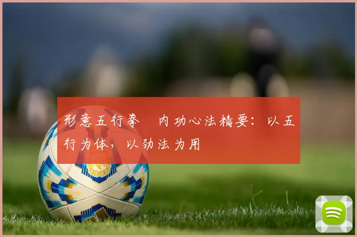 形意五行拳・内功心法精要:以五行为体,以劲法为用