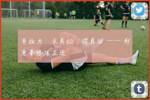 弃拙力・求真松・得真劲 —— 形意拳修炼正途