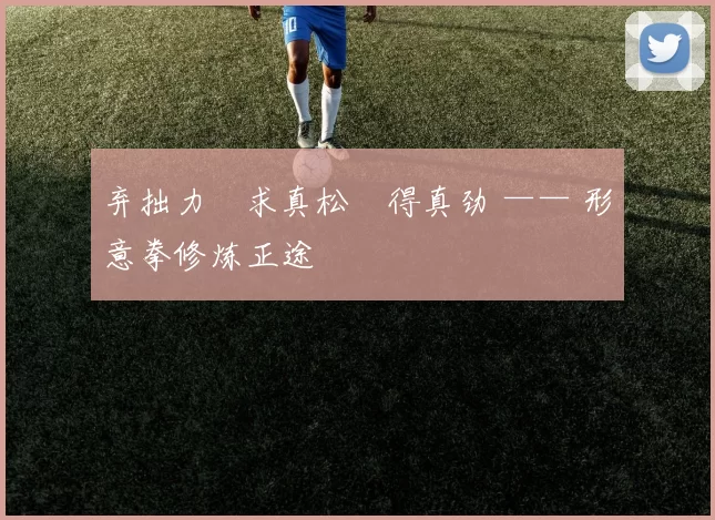 弃拙力・求真松・得真劲 —— 形意拳修炼正途