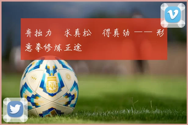 弃拙力・求真松・得真劲 —— 形意拳修炼正途