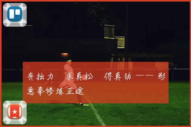 弃拙力・求真松・得真劲 —— 形意拳修炼正途