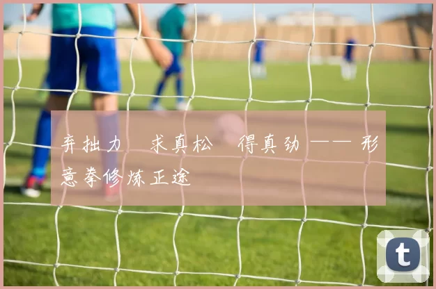 弃拙力・求真松・得真劲 —— 形意拳修炼正途