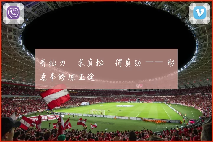 弃拙力・求真松・得真劲 —— 形意拳修炼正途