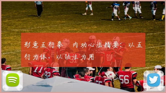 形意五行拳・内功心法精要:以五行为体,以劲法为用