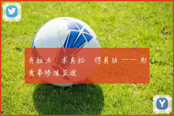 弃拙力・求真松・得真劲 —— 形意拳修炼正途