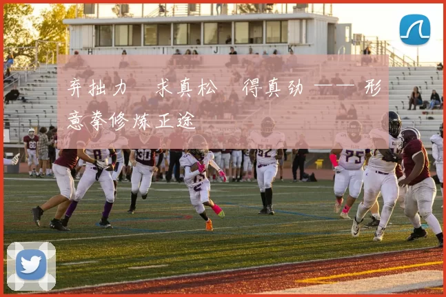 弃拙力・求真松・得真劲 —— 形意拳修炼正途