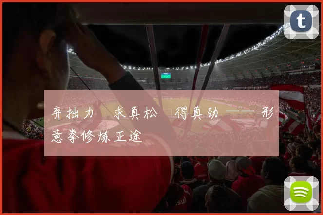 弃拙力・求真松・得真劲 —— 形意拳修炼正途