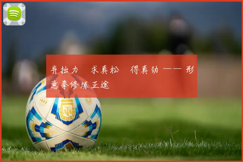 弃拙力・求真松・得真劲 —— 形意拳修炼正途