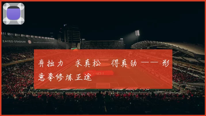 弃拙力・求真松・得真劲 —— 形意拳修炼正途