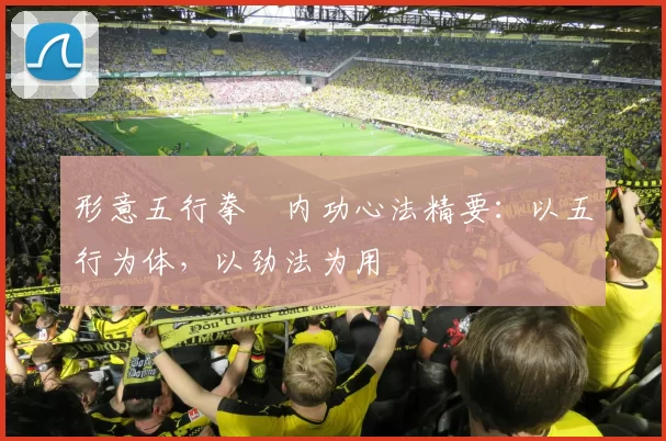 形意五行拳・内功心法精要：以五行为体，以劲法为用