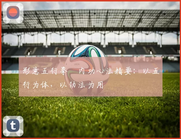 形意五行拳・内功心法精要:以五行为体,以劲法为用