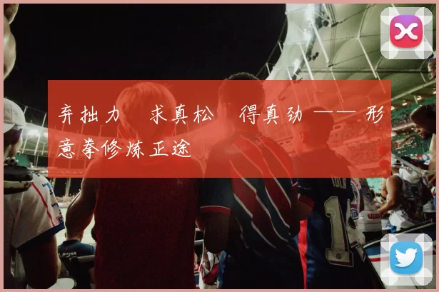 弃拙力・求真松・得真劲 —— 形意拳修炼正途