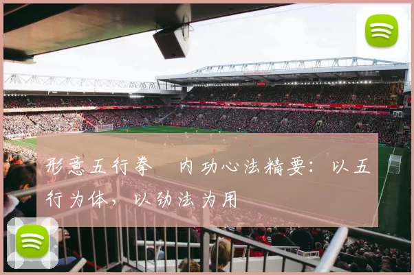 形意五行拳・内功心法精要:以五行为体,以劲法为用