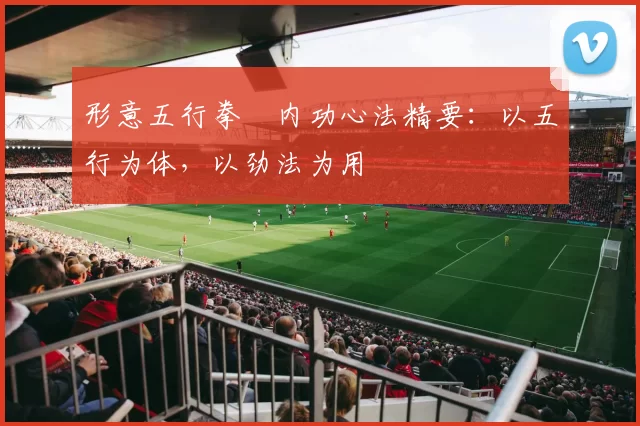 形意五行拳・内功心法精要:以五行为体,以劲法为用