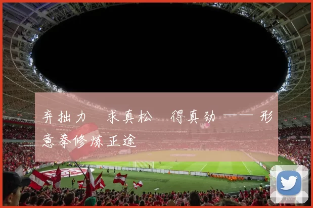 弃拙力・求真松・得真劲 —— 形意拳修炼正途