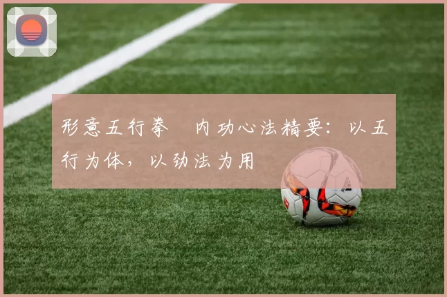 形意五行拳・内功心法精要:以五行为体,以劲法为用