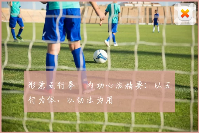 形意五行拳・内功心法精要:以五行为体,以劲法为用