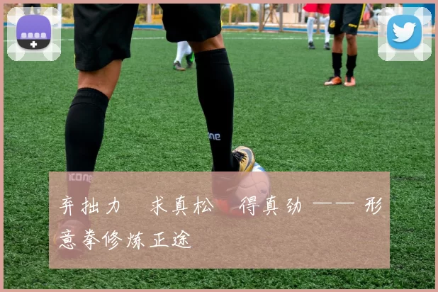 弃拙力・求真松・得真劲 —— 形意拳修炼正途