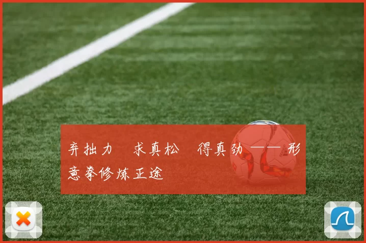 弃拙力・求真松・得真劲 —— 形意拳修炼正途