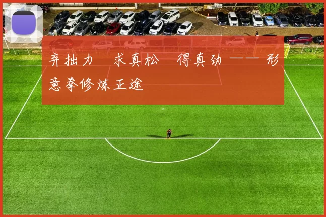 弃拙力・求真松・得真劲 —— 形意拳修炼正途