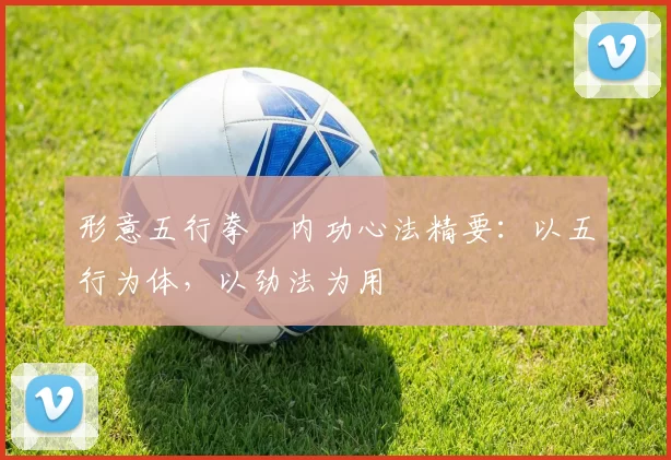 形意五行拳・内功心法精要:以五行为体,以劲法为用