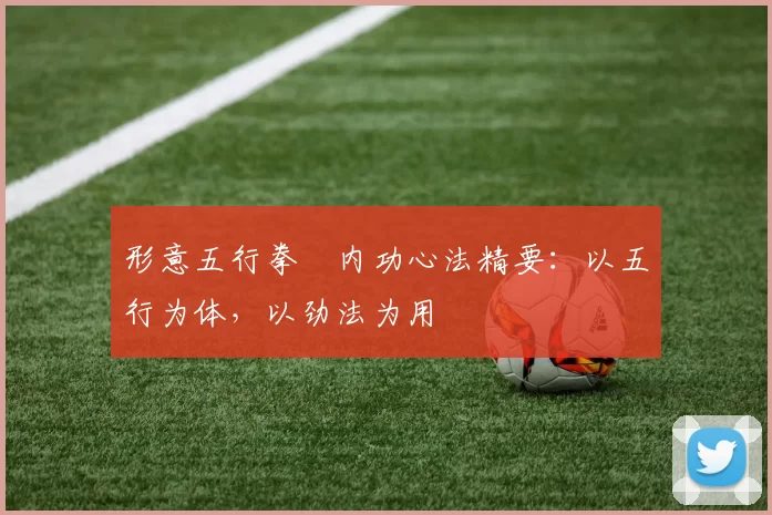 形意五行拳・内功心法精要：以五行为体，以劲法为用