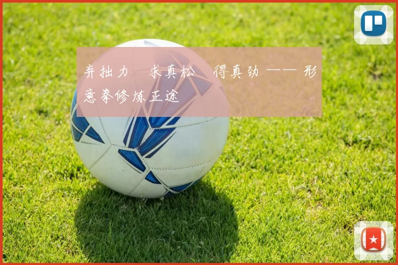 弃拙力・求真松・得真劲 —— 形意拳修炼正途