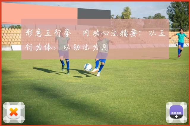 形意五行拳・内功心法精要：以五行为体，以劲法为用