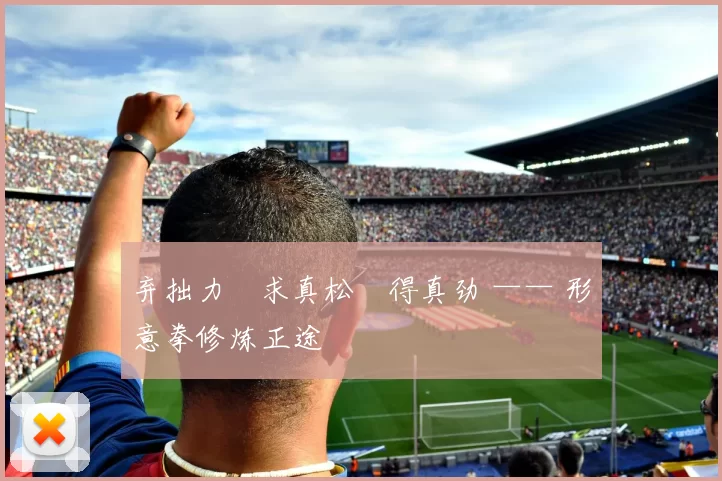 弃拙力・求真松・得真劲 —— 形意拳修炼正途