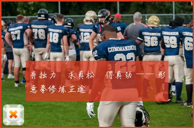 弃拙力・求真松・得真劲 —— 形意拳修炼正途