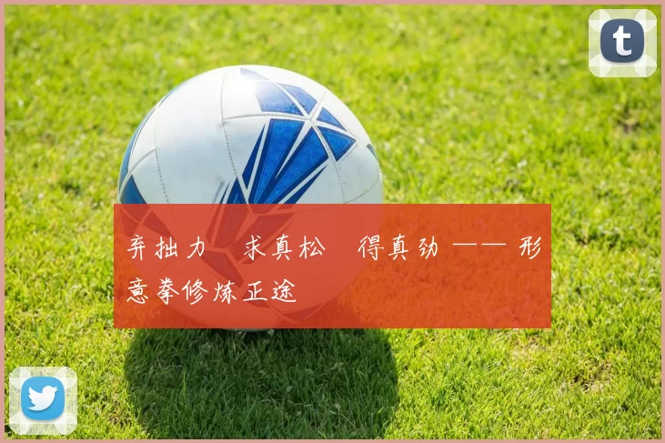 弃拙力・求真松・得真劲 —— 形意拳修炼正途