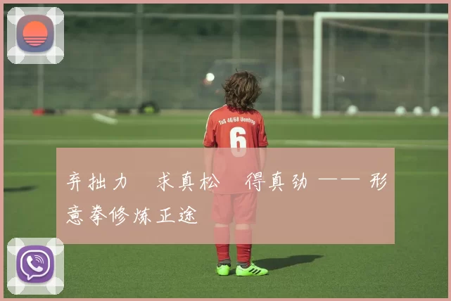 弃拙力・求真松・得真劲 —— 形意拳修炼正途