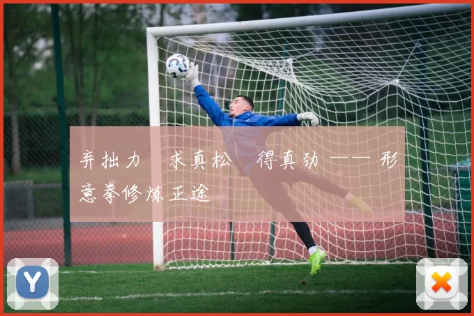 弃拙力・求真松・得真劲 —— 形意拳修炼正途