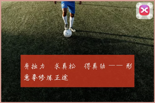 弃拙力・求真松・得真劲 —— 形意拳修炼正途