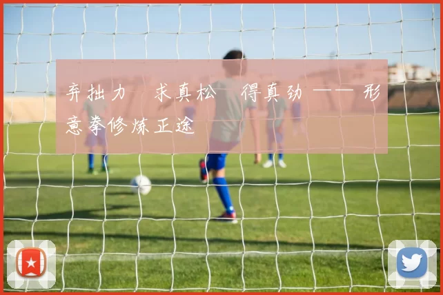 弃拙力・求真松・得真劲 —— 形意拳修炼正途