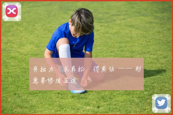 弃拙力・求真松・得真劲 —— 形意拳修炼正途