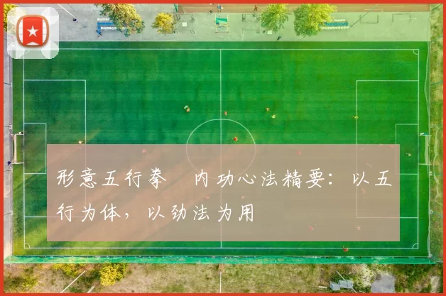 形意五行拳・内功心法精要：以五行为体，以劲法为用