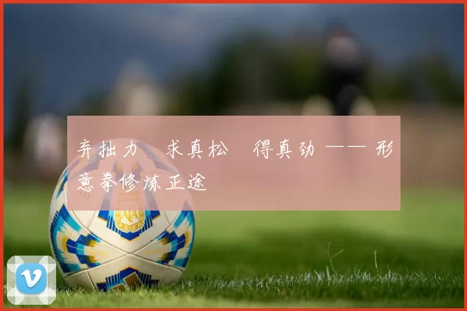 弃拙力・求真松・得真劲 —— 形意拳修炼正途