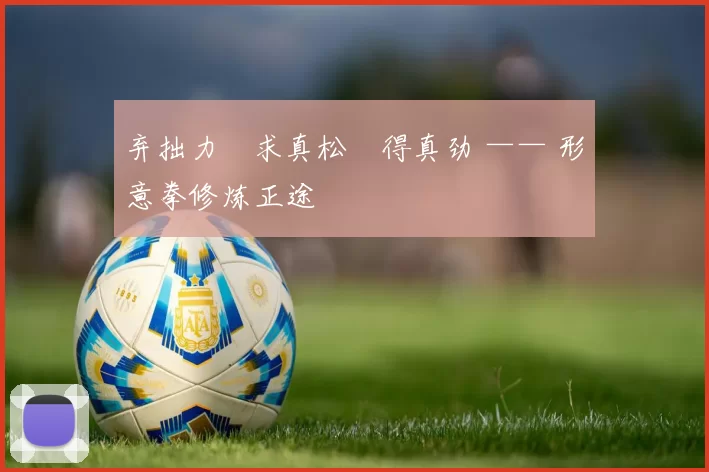 弃拙力・求真松・得真劲 —— 形意拳修炼正途